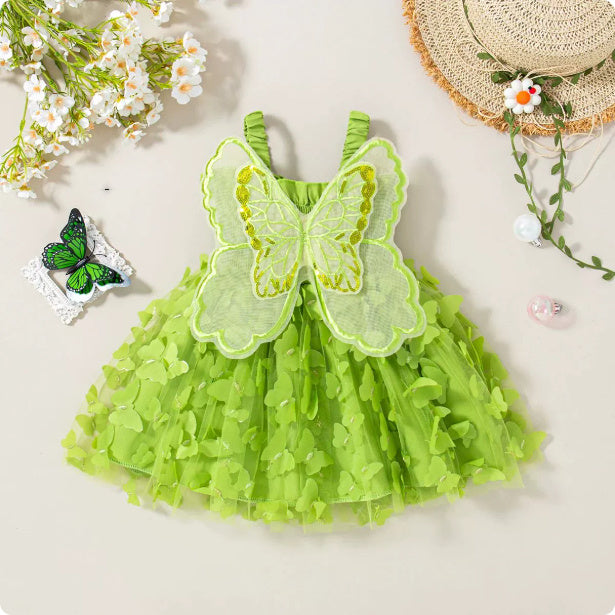 Butterfly Wings Baby Girl Princess Dress