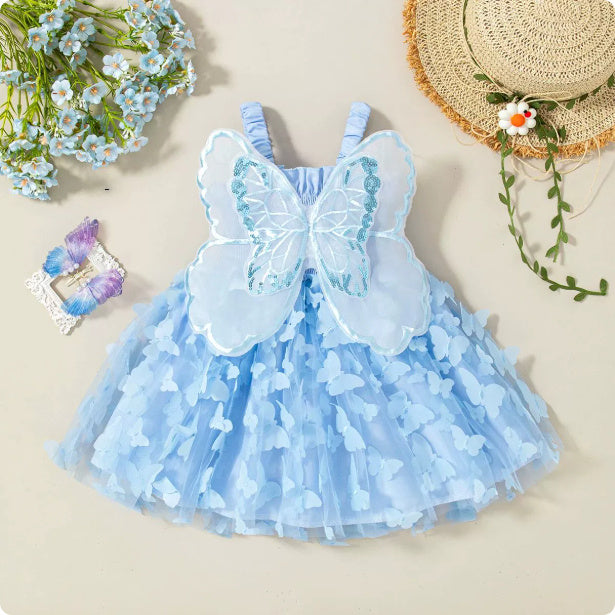 Butterfly Wings Baby Girl Princess Dress