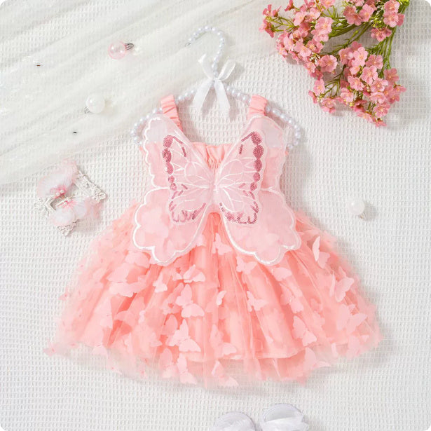 Butterfly Wings Baby Girl Princess Dress
